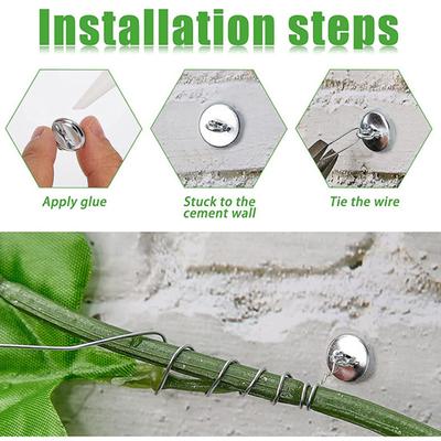 50 Stück Pflanzenfixierer, wasserdicht, rostfrei, weit verbreitet, feste Rebe, Aluminium, Kletterwand, Pflanzenfixierer, Gartenzubehör