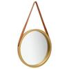 Day and Night - Day and Night Wall Mirror with Golden Strap 40 Cm