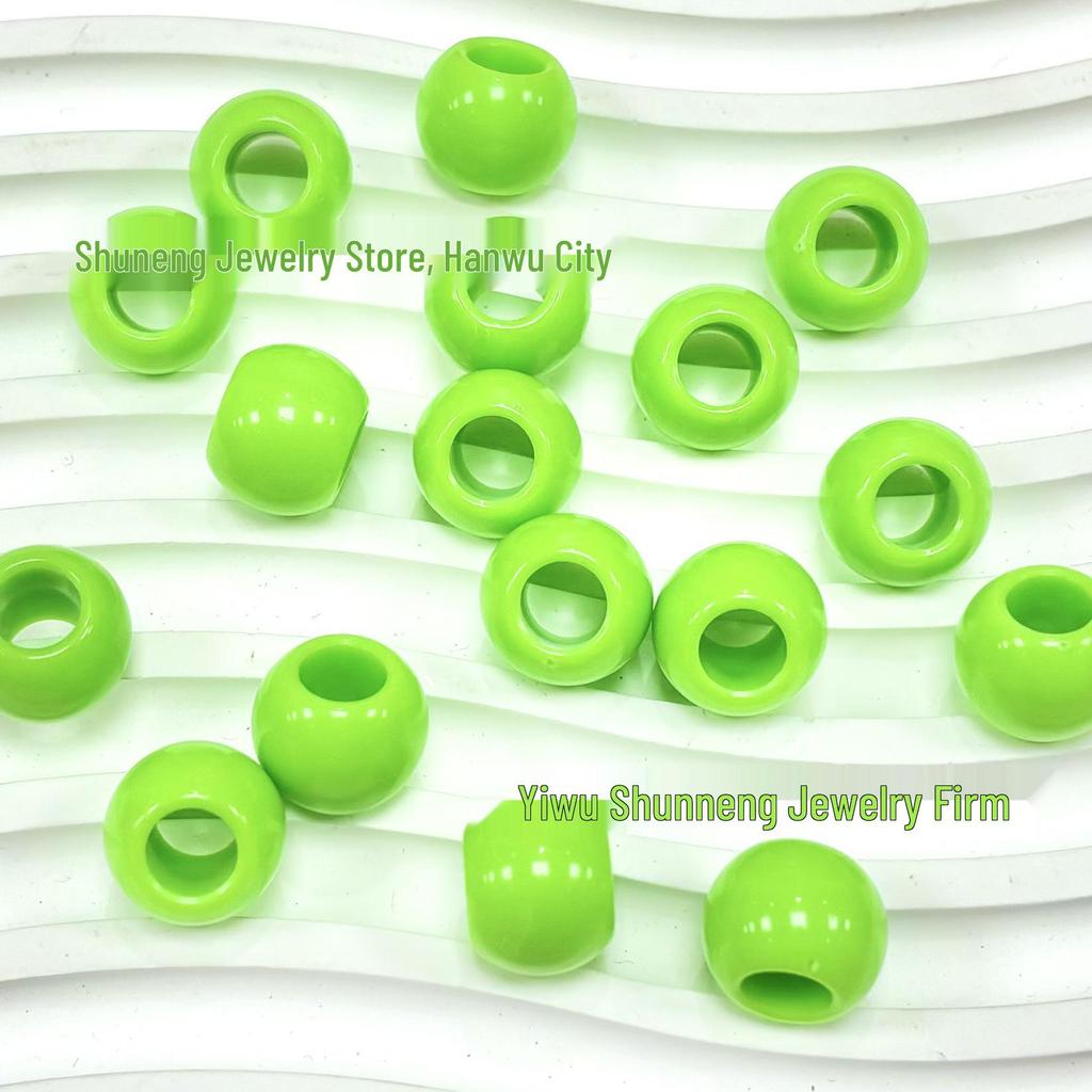 Acrylic Macaron Large Hole Round Beads for DIY Children's Bracelets and Jewelry Making