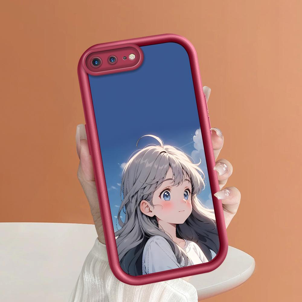 Cute Girl Phone Case for iPhone Samsung Galaxy Xiaomi Redmi POCO HUAWEI Honor Shockproof Rubber Soft Flexible Cover Casing