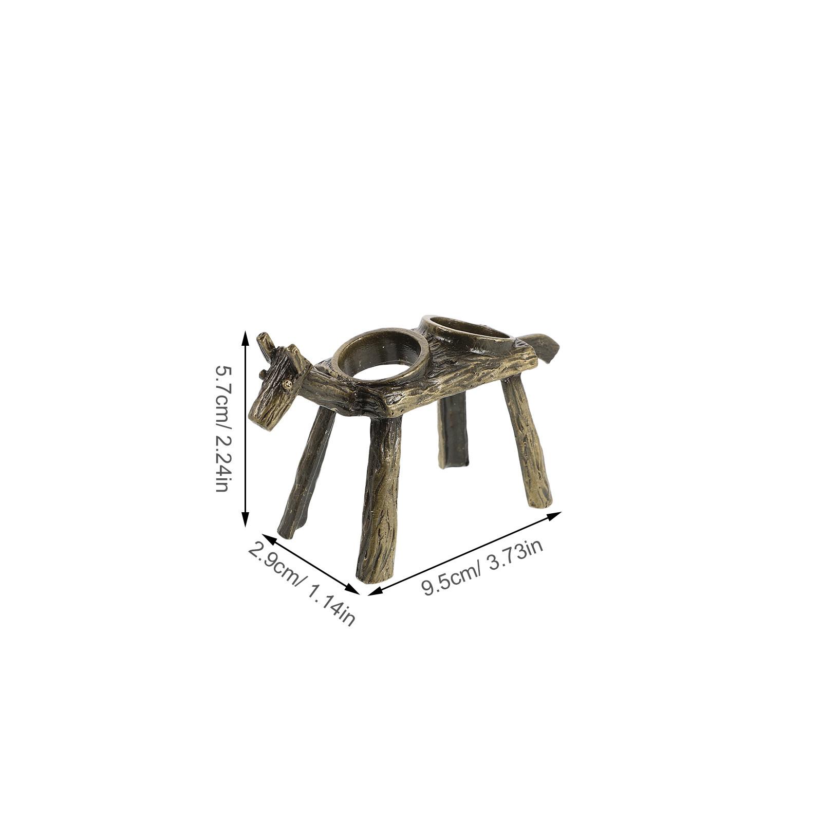 

Metal Bottle Stopper Holder Rack Abstract Horse 2 Holes Display Stand Decorative Wine Pourer Organizer Bar Home Party Decor золотистый