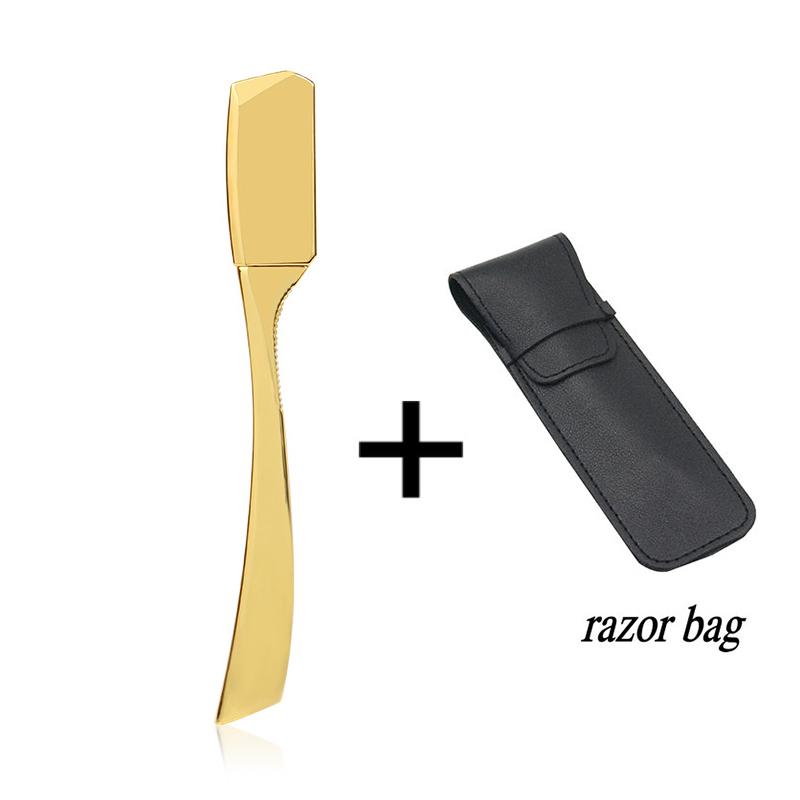 Brici de Barber cu Lamă Dreaptă Stabil Tuns Păr Barbă Sprâncene Aliaj Zinc Instrument de Ras Manual Depilare Brici Coafor Tuns