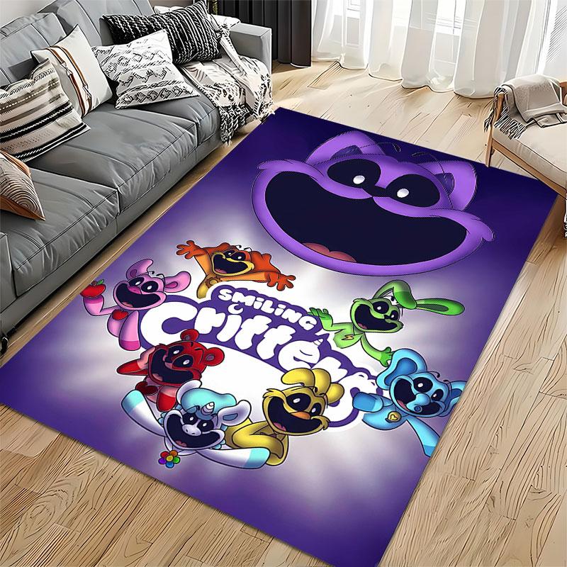Smiling Critters Colorful Design Suitable As a Non-slip Mat for the Living Room or Bedroom Sofa
