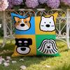 Cartoon Simple Cute Dog Cushion Cover Home & Car Dual-Scene Pillow Cover: Reversible for Premium Comfort