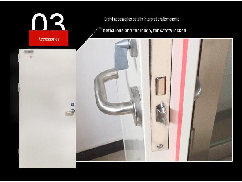 Steel Insulated Safety Fire Door for Escape Routes, Class A and B Certified