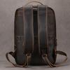Vintage Men's Crazy Horse Leather Backpack Genuine Leather Retro Rucksack Large Classic Travel Backpack Big Laptop Computer Bag