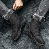 Golden Sapling Winter Warm Military Shoes Men Outdoor Windproof Work Mid-calf Boots Male Genuine Leather Non-slip Short Booties
