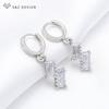 Fashion Simple Square Cubic Zirconia Drop Earrings For Women Wedding Jewelry Korean Girls Trendy Eardrop Unique Gift