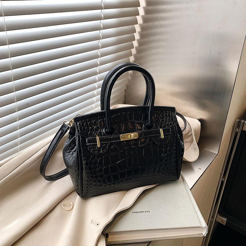 Versatile Style Popular Personality Casual Handbag Female Crocodile Pattern Trend Niche Design Messenger Bag