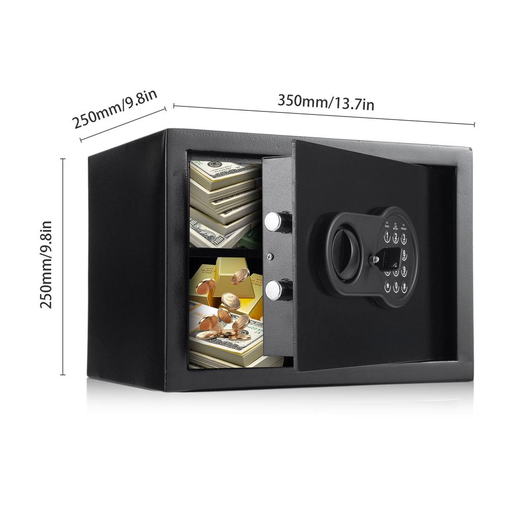 Házi széfek tűzálló vízálló riasztórendszer tűzálló irattáska billentyűzettel és pótkulccsal