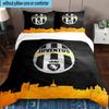 Set Biancheria da Letto Stampato 3 Pezzi Juventus Football Club Chiusura Copripiumino Include 1 Copripiumino & 2 Federe Set Biancheria da Letto Decorazioni per la Casa Regali