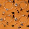 New 925 Silver Luminous Halloween Skull Witch Pumpkin Candy Charms Beads Fit 3mm Original Bracelets Party Jewelry