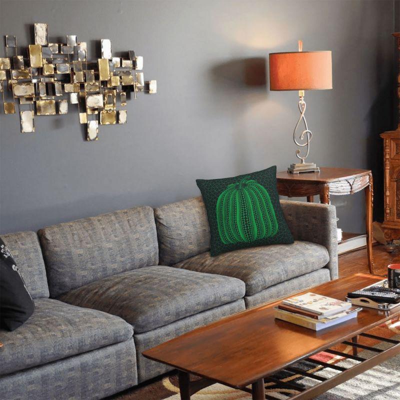 Luxury Yayoi Kusama Abstract Art Pumpkin Cushion Covers 45x45cm Velvet Pillow for Sofa Car Square Pillowcase Home Decorative