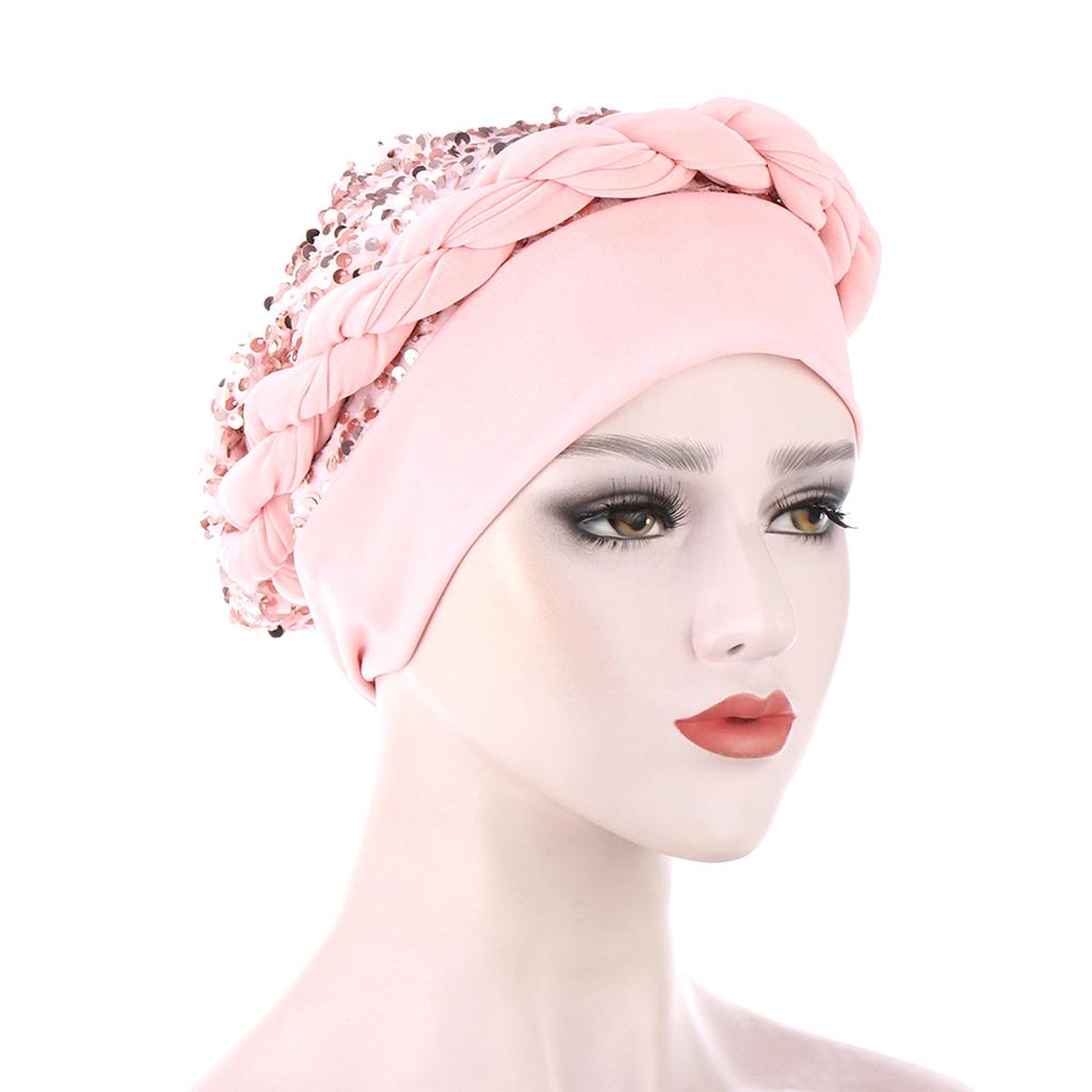 Women Muslim Stretch Turban Hat Chemo Cap Hair Loss Head Scarf Wrap Cap
