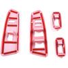 ABS Car Look Interior Door armrest Window Switch Panel Cover Trim for Toyota Tacoma 2011 2012 2013 2014 2015 (red)