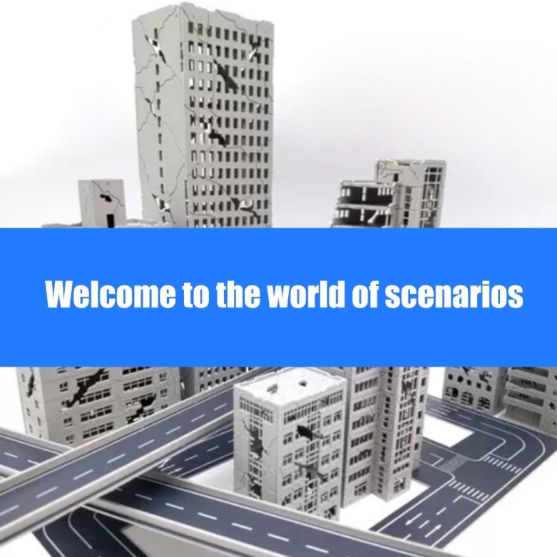 N Scale 1:144 Railway Scenery City Ruined Building Model Outland Model for DIY Sand Table Microlandscape Ornament