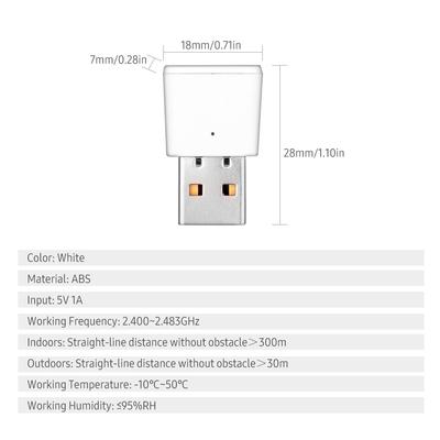 ZigBee Signal Repeater ZigBee Gateway Signal Amplifier Hub Range Extender Mini Size for Indoors