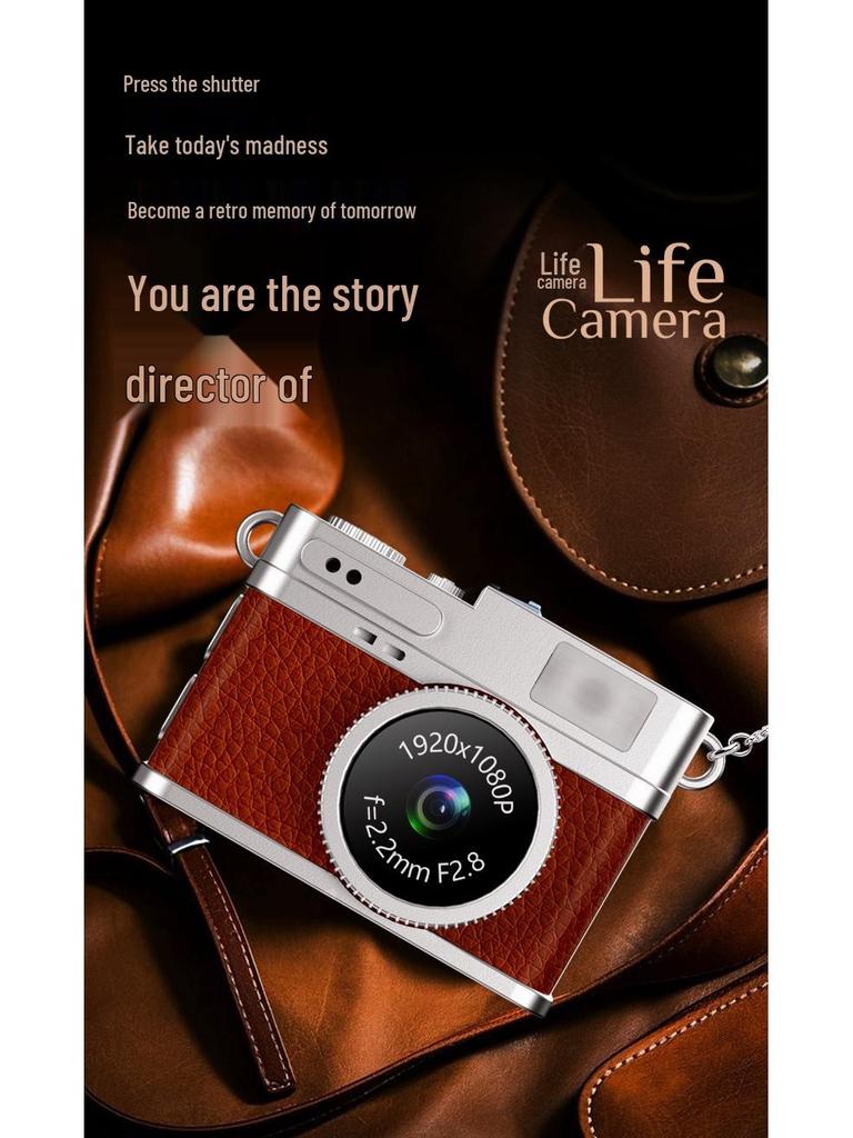 Portable HD Retro Mini Digital Camera for Students: Captures Photos and Videos