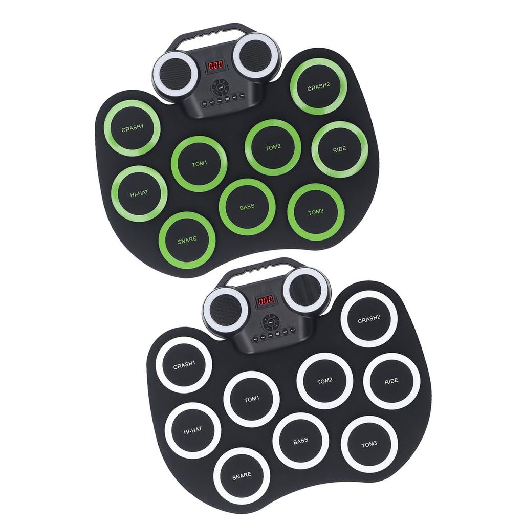 Electric Roll Up Drum Built in Speaker 9 Drum Pads Rechargeable Early Learning Roll Up Potable Drum 