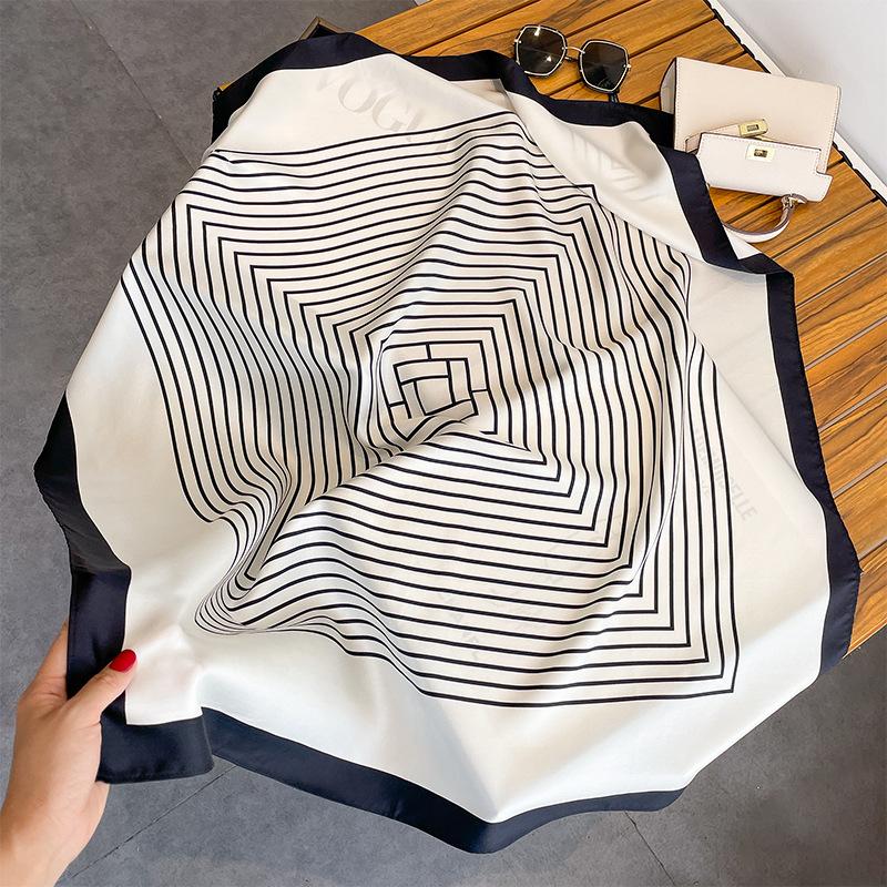 Popular 90 silk twill silk scarf women s spring classic fashion light luxury mulberry silk scarf simple temperament silk scarf 88*88cm