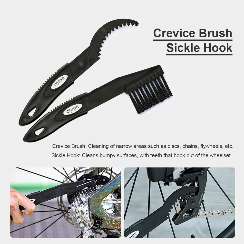 Bicycle Chain Cleaner Set 8PCS/Set Bike Chain Scrubber Wash Tool for Mountain & Road Bike Cleaning Kit Outdoor Accessories