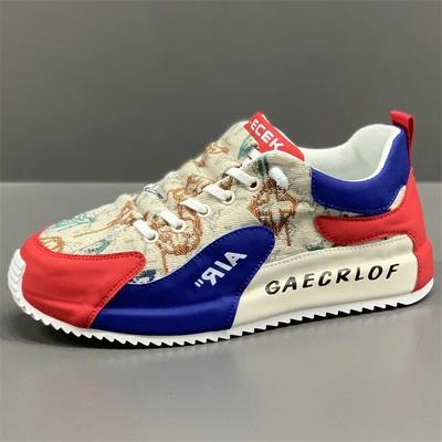 Mode Herren Freizeitschuhe Farbblockierung Erhöhte Verschleißfestigkeit Stoßdämpfung Herrenschuhe Persönlichkeit Mode Herren Canvas Schuhe