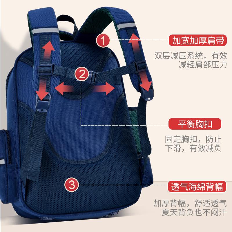 New primary school schoolbag, men's lightweight and large-capacity children's schoolbag backpack
