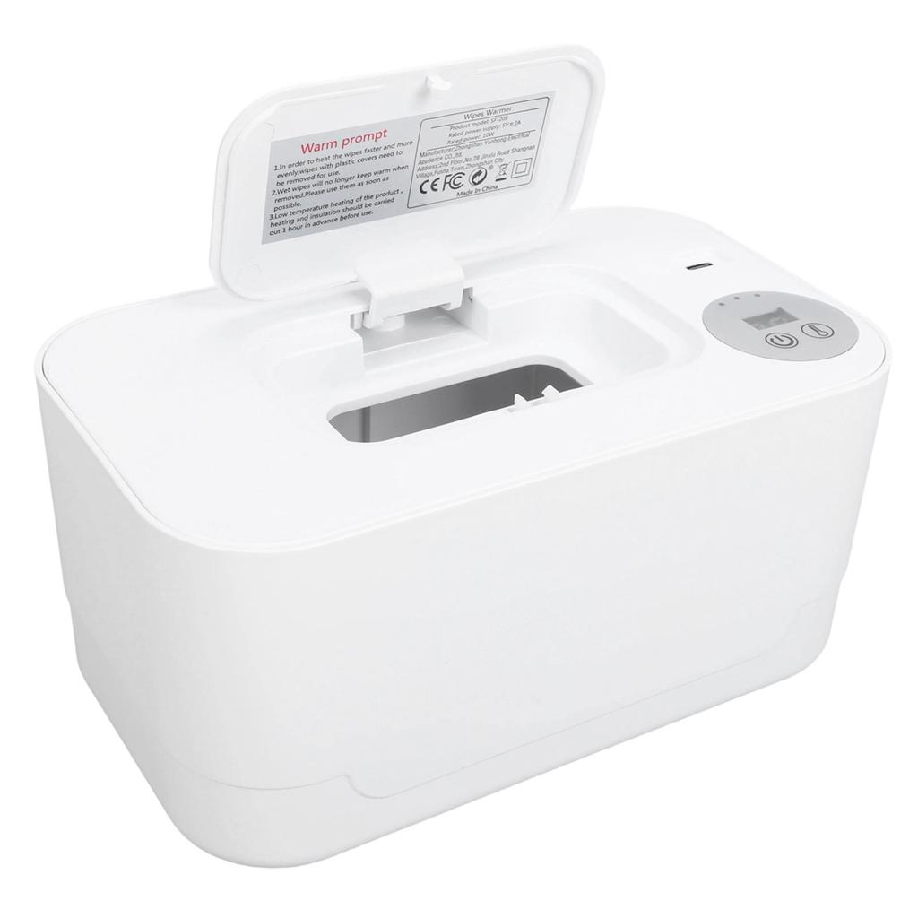 Baby Wipe Warmer Surround Heating Wet Wipe Warmer Dispenser with Night Light 3 Temperature Settings