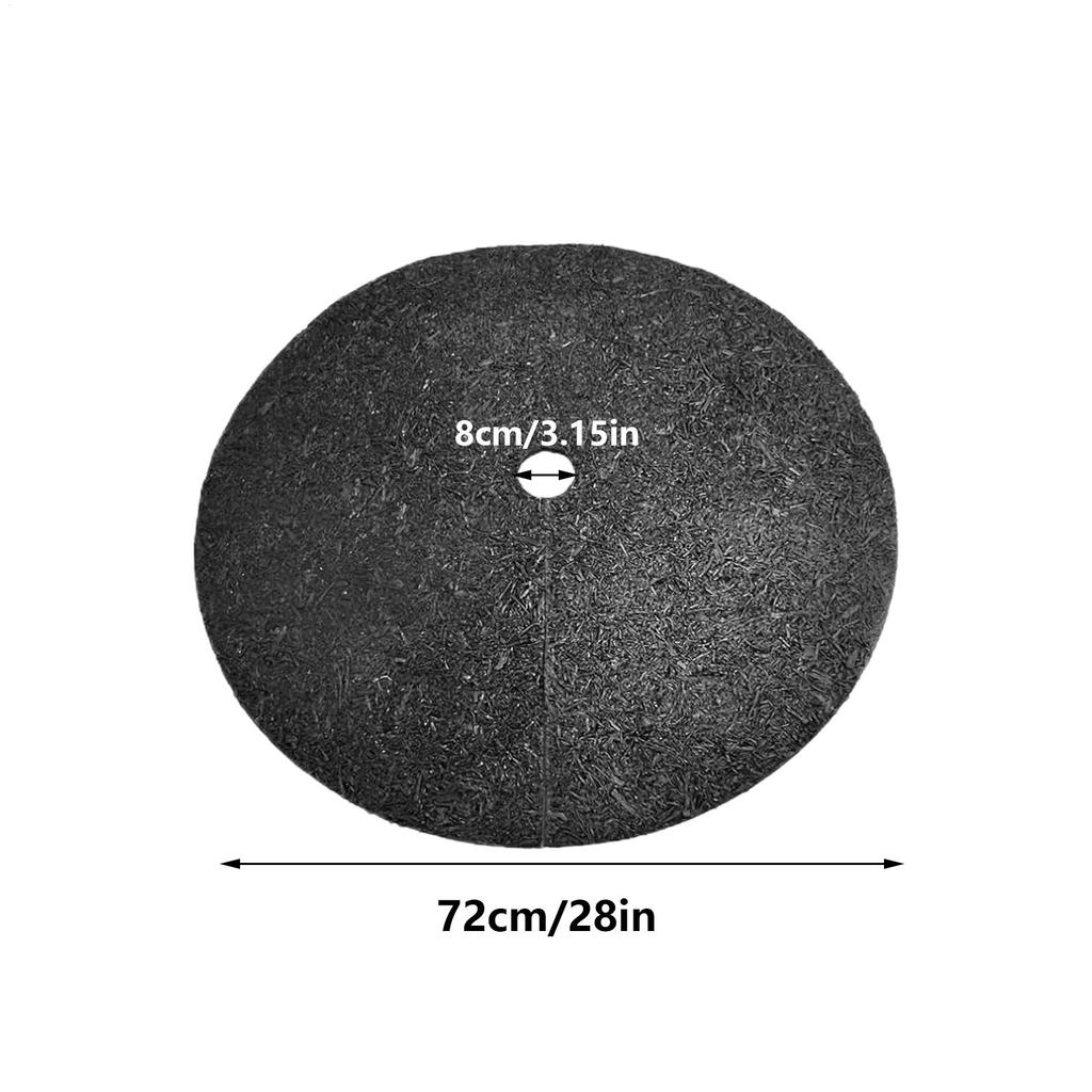 Tree Ring Mulch Mat Non-Woven Heavy Duty Reusable Cover Tree Plant Protector Mat for Outdoor Plant Landscaping Gardening Ground