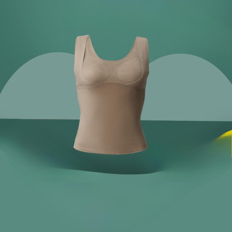 Ms Bigger Sizes with Velvet Thickening Warm Winter Vest Non Trace Render Within A Fixed Padding Vice Milk Bra