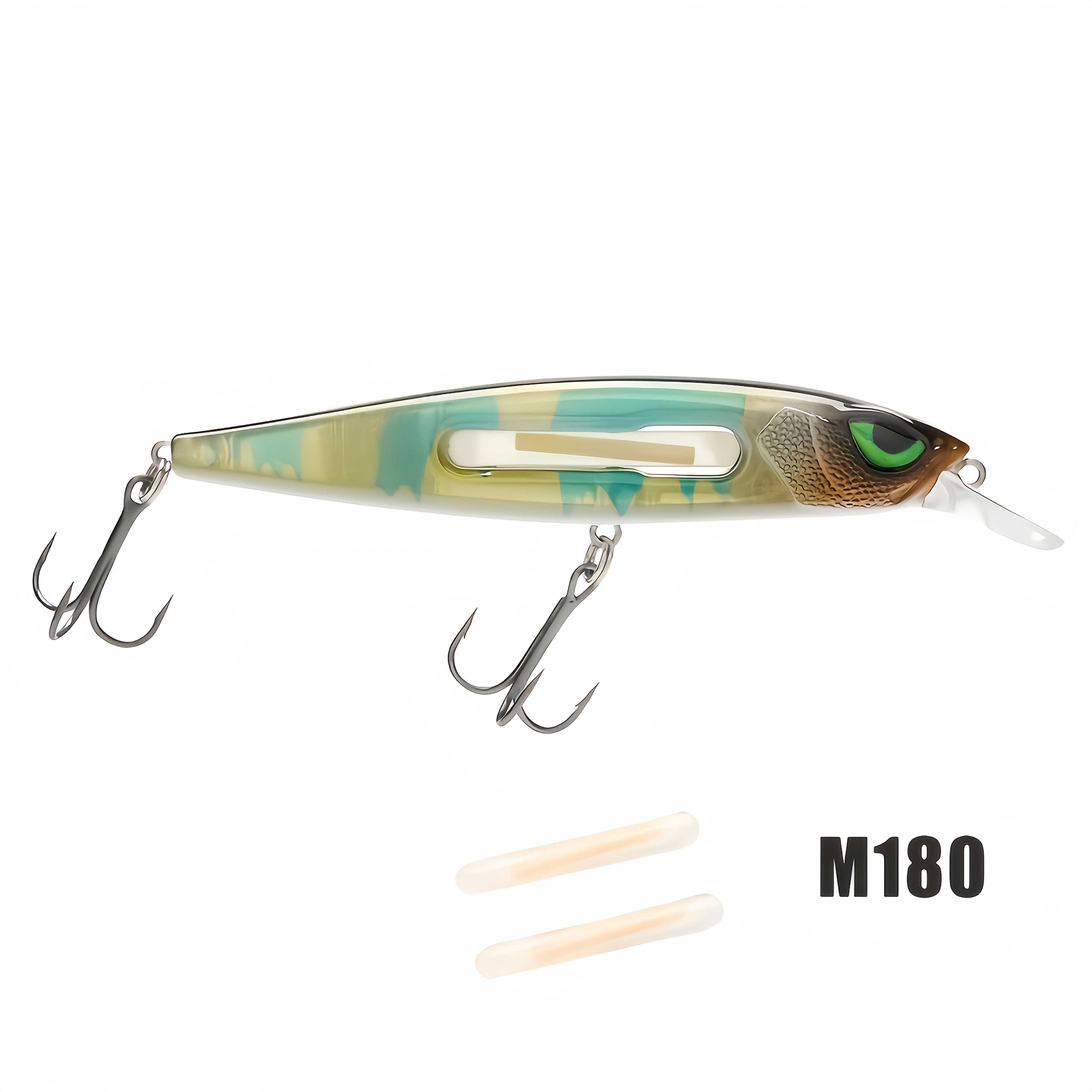 UV Glow Minnow Fishing Lure with Replaceable Light Stick, 10cm Hard Bait for Night Fishing