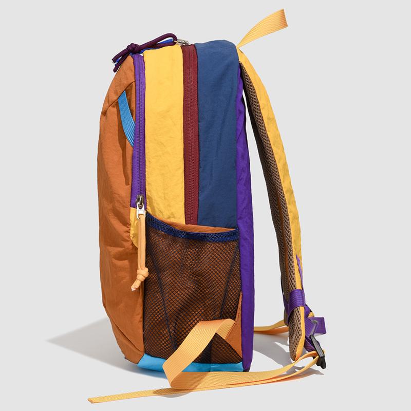 College Color Block Backpack Women's Lightweight Waterproof Backpack For Outdoor Travel