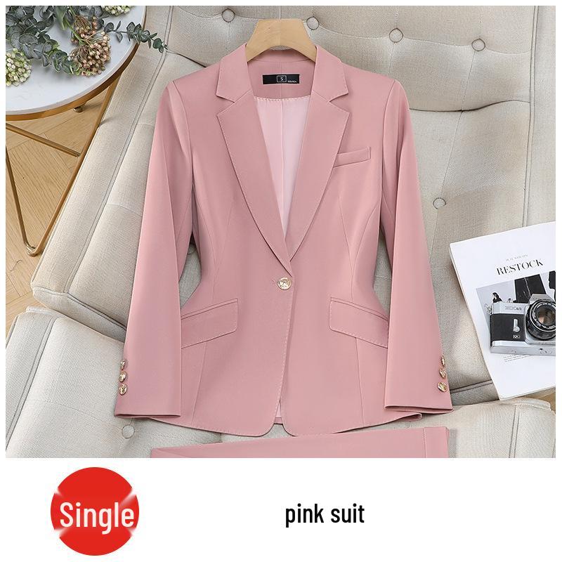 

Women s Slim-Fit Suit Set with Wide-Leg Pants - Spring/Autumn Formal Wear 4XL