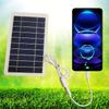 4W 5V Small Solar Panel with USB, DIY Monocrystalline Silicon Solar Cell, Waterproof Camping Power Bank