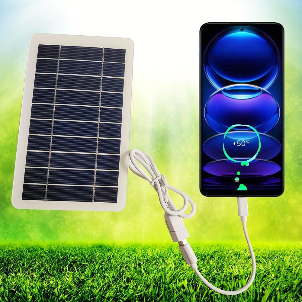 4W 5V Small Solar Panel with USB, DIY Monocrystalline Silicon Solar Cell, Waterproof Camping Power Bank
