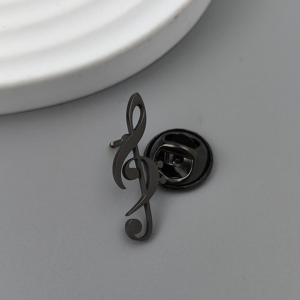 Musical Symbol Hollow Gold-plated Badge, Women’s Anti-exposure Buttons, Suit Lapel Pin, Men’s Collar Brooch, Couple Accessories