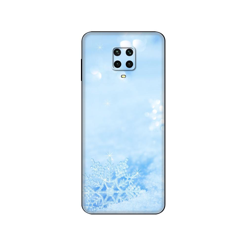 Black tpu Case For Xiaomi Redmi 7A 8 8A 9 9A 9C Case Redmi Note 8T 8 Pro T Note 9 9S 9 Pro Case Winter Snow Flowers Fashion