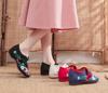 Women's Spring & Autumn Canvas Flats with Morning Glory Embroidery