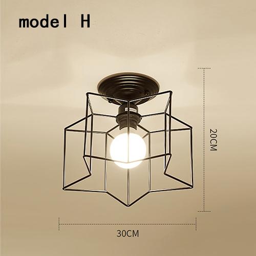 Retro Deckenleuchte Schwarz/Weiß E27 220V Vintage Deckenleuchte Lampe Gemütliche Deko für Schlafzimmer Flur Esszimmer Schwarz Loft