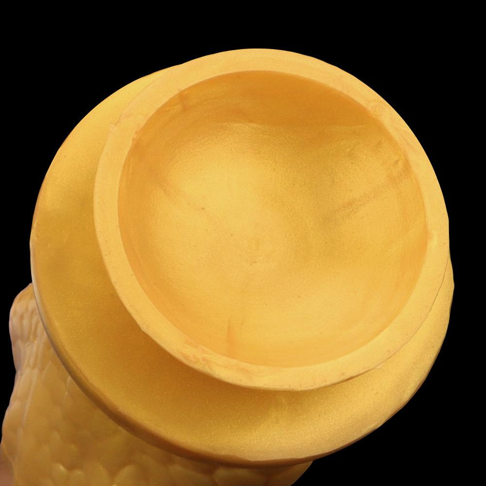 Dildo din silicon auriu dop anal mare jucărie sexuală fisting masturbator penis mare penis realist strap-on coc