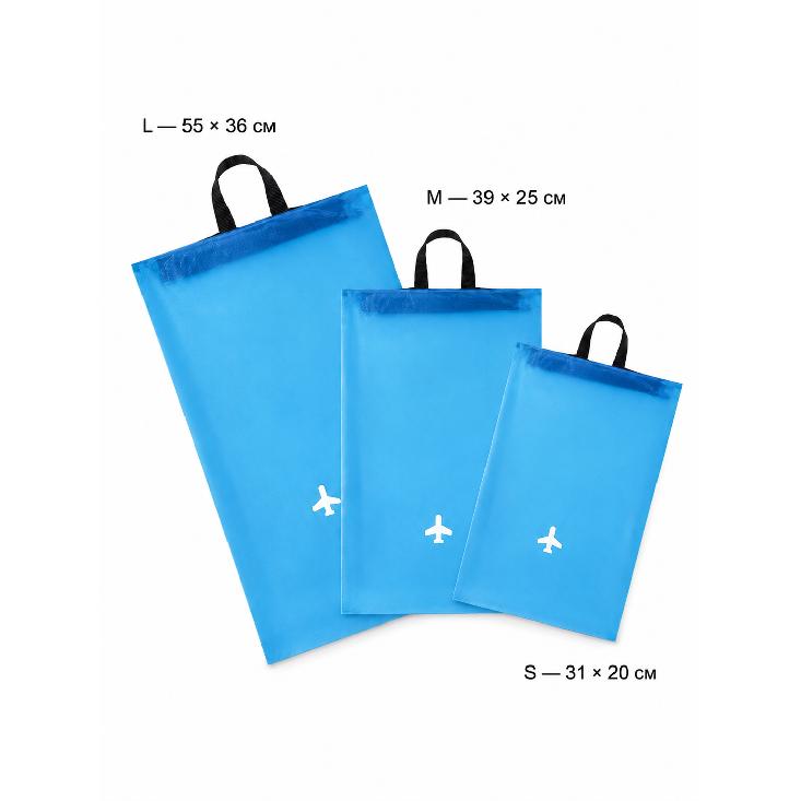 3PCS Waterproof Nylon Travel Storage Bag With Zipper Handle For Wet Swimsuit Clothes Toiletries Laundry Bedroom Closet Organization Use