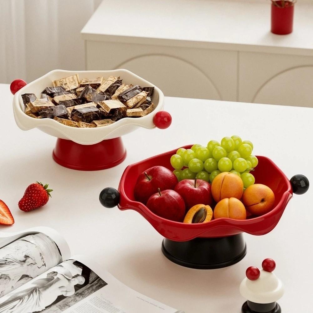 Storage Organizer Fruit Snack Tray Spherical Handle Display Plate Candy Storage Basket  Picnic