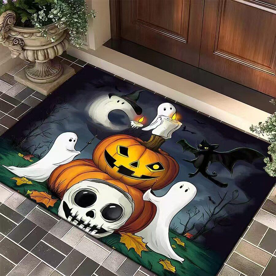 Halloween Diatom Mud Anti-Slip Floor Mat - Dust Removal, Absorbent, Easy-Clean Entrance & Bathroom Decor