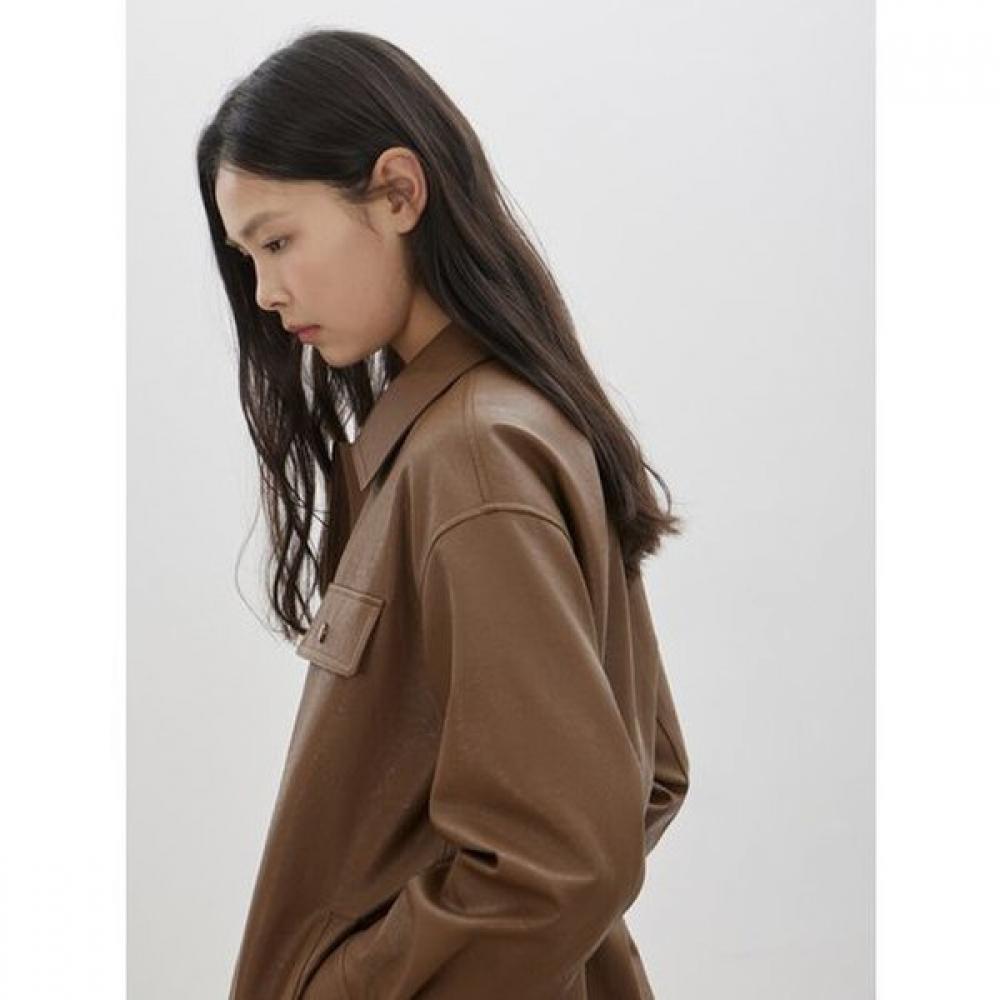 Cc Collect Belted Faux Leather Jacket C263psf154