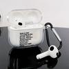 Applicable AirPods 1/1/1/1 Generation Pro1 Transparent Apple Bluetooth Headset Case Protective Case English Short Sentences