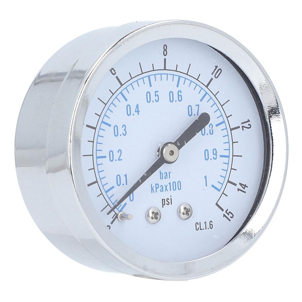 Axial Pressure Gauge Dual Scale 0 To 1bar Kpax100 0 To 15Psi 1 4in NPT 2.5in Dial Pressure Meter for Air Water Fuel
