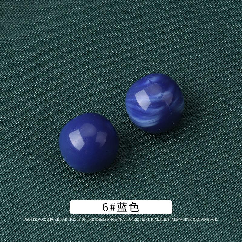 5pcs Round Resin Pearlescent Button Cheongsam Button Chinese Hanfu Tang Suit Shirt Button Chiffon Shirt Imitation Jade Decorative Button