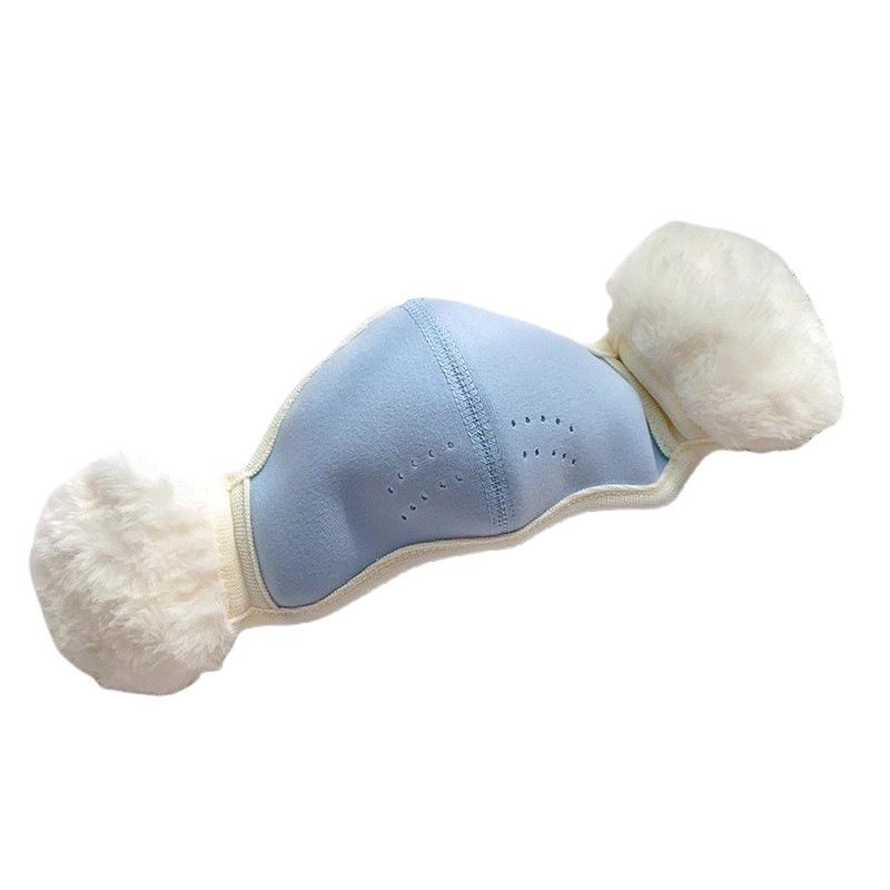 Children's 3D Plush Ear Warmer Mask - Warm, Breathable, Solid Color Cold Protection for Boys and Girls