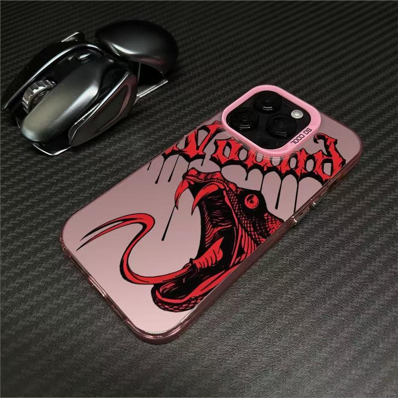 The new English snakehead is suitable for iphone16 mobile phone case Apple 15promax/14 anti-drop 13pro12 Europe and America