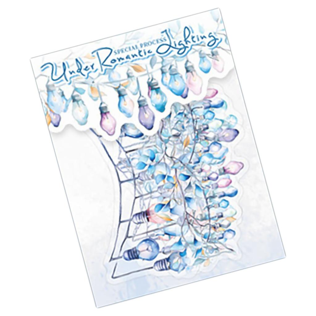 Colorful PET Sticker Shell Like Glow Stickers With Color Flower For Diy Diary Album Scrapbooking